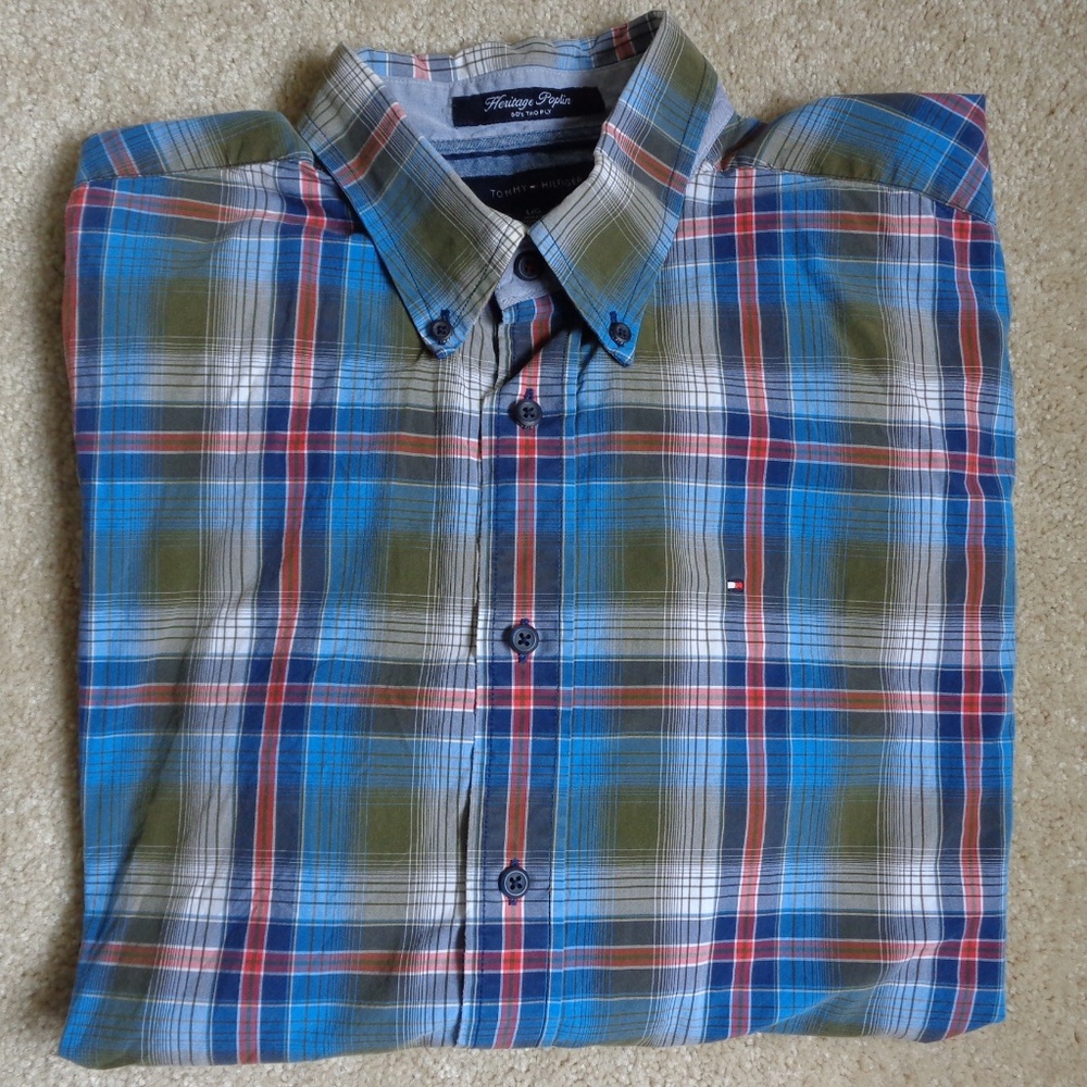 Tommy Hilfiger Men's Preppy Poplin Button Down